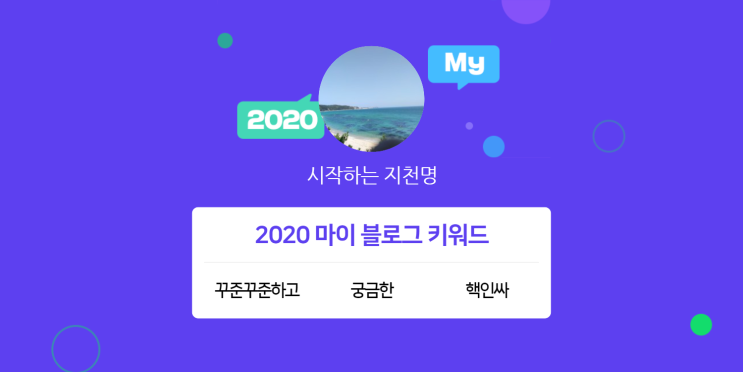 [2020 마이블로그 리포트] 한 눈에 보는 올해 내 블로그 데이터!