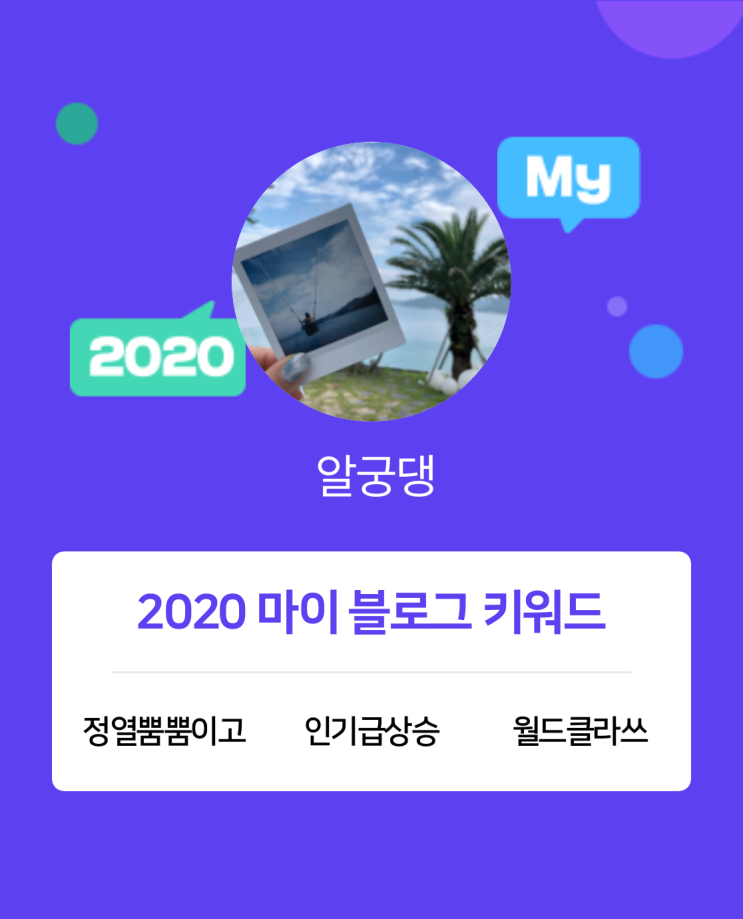 [2020 마이블로그 리포트] 한 눈에 보는 올해 내 블로그 데이터!