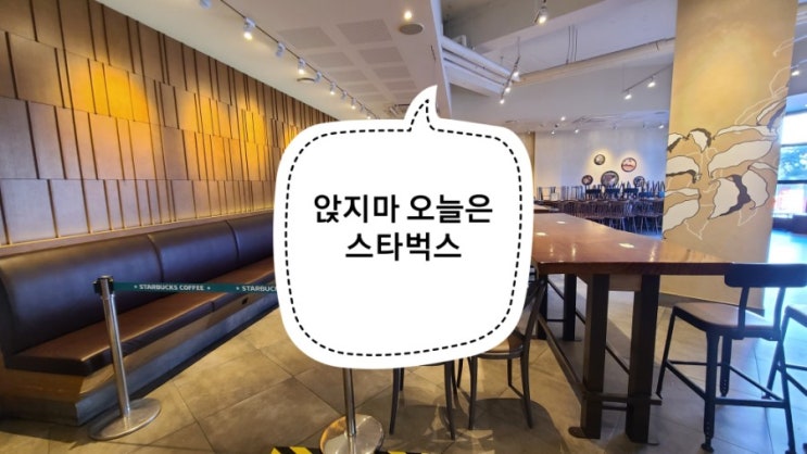  앉지마  오늘은  스타벅스