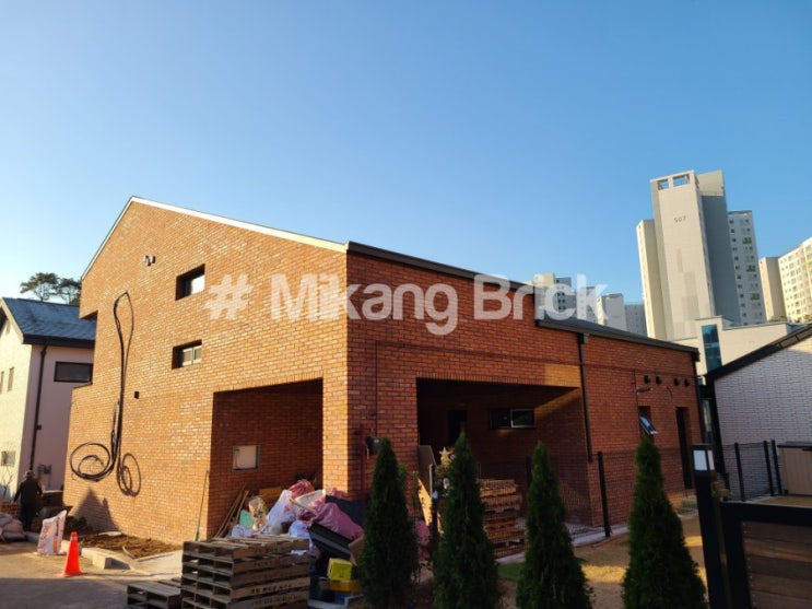  따듯한 색감, 오리지날 적고벽돌의 진짜 색감![적고 스무스 벽돌.타일]신축 외벽치장