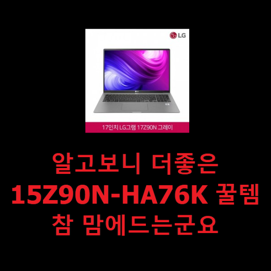 알고보니 더좋은 15Z90N-HA76K 꿀템 참 맘에드는군요