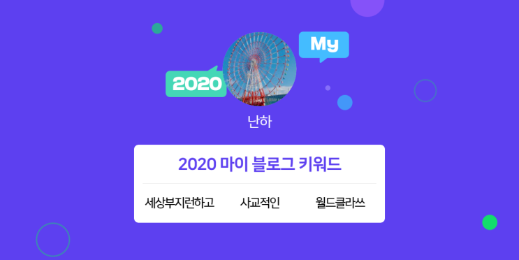  [2020 마이블로그 리포트] 한 눈에 보는 올해 내 블로그 데이터!