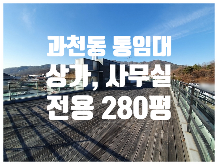 무권리 상가 건물 과천동 통사옥 임대