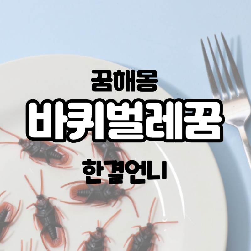 바퀴벌레 잡는 꿈 바퀴벌레 꿈해몽 15가지 알아보기