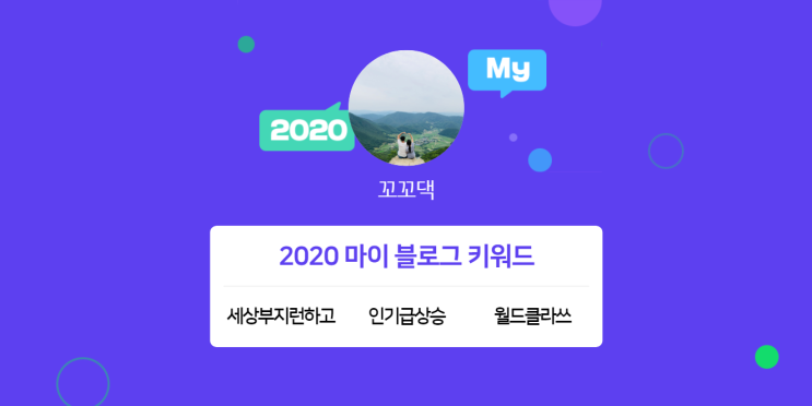 [2020 마이블로그 리포트] 한 눈에 보는 올해 내 블로그 데이터!