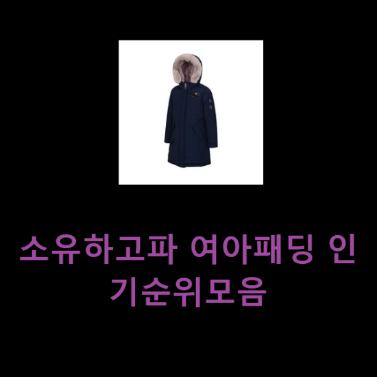  소유하고파 여아패딩 인기순위모음