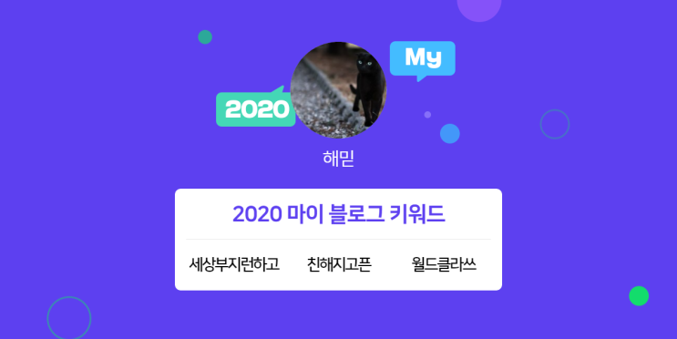 [2020 마이블로그 리포트] 한 눈에 보는 올해 내 블로그 데이터!