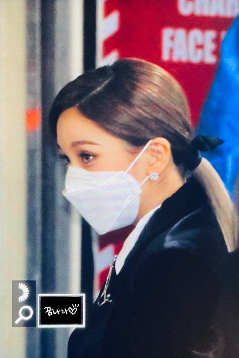 TWICE Mina's Side Profile While Wearing a Mask