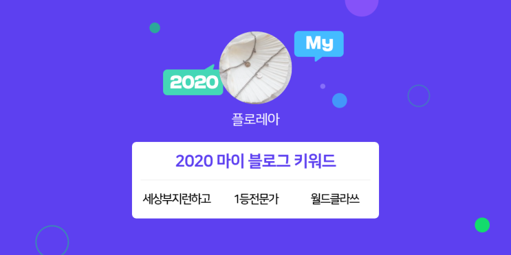 [2020 마이블로그 리포트] 한 눈에 보는 올해 내 블로그 데이터!