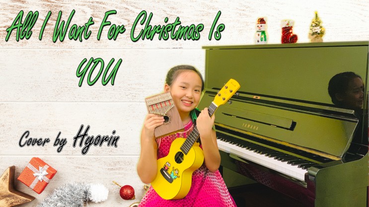 머라이어 캐리 All I Want For Christmas Is You - 칼림바 & 피아노 & 우쿨렐레 (ft 징글벨 4핸즈 피아노)