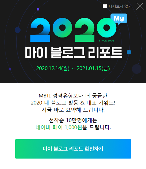  2020 마이블로그리포트