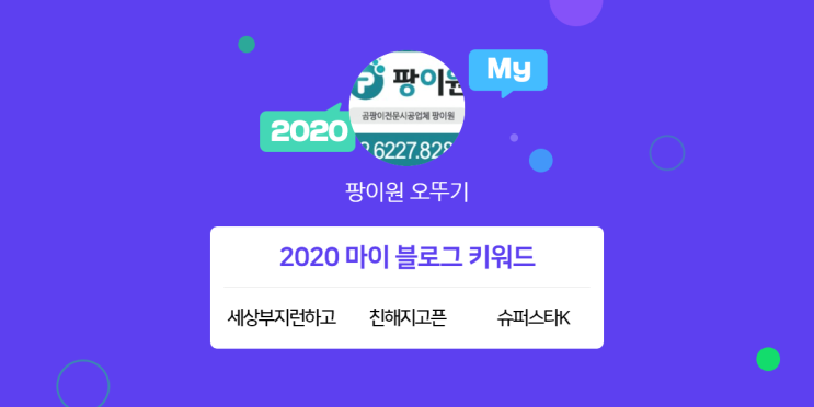  [2020 마이블로그 리포트] 한 눈에 보는 올해 내 블로그 데이터!