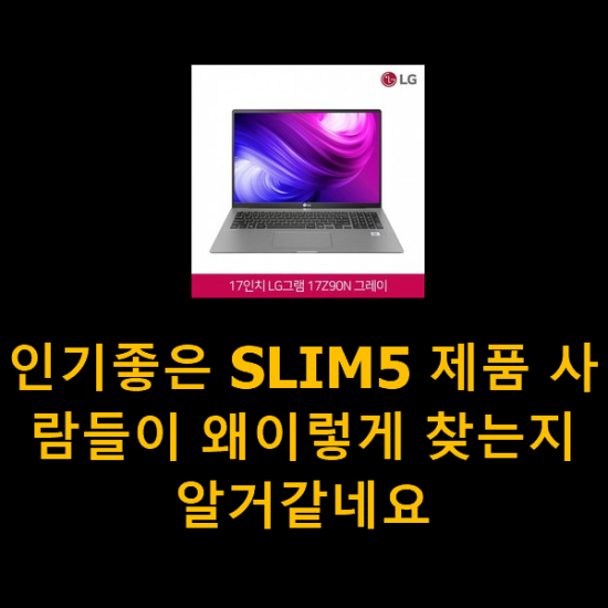 인기좋은 SLIM5 제품 사람들이 왜이렇게 찾는지 알거같네요