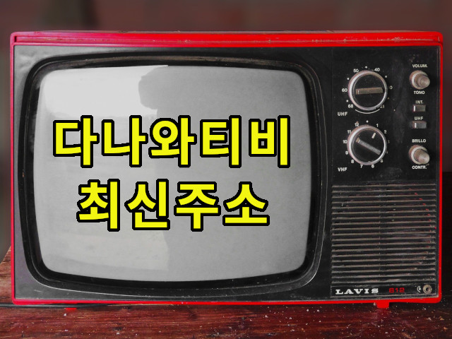 다나와티비 TV 다시보기 최신주소 올려주는 곳 발견!