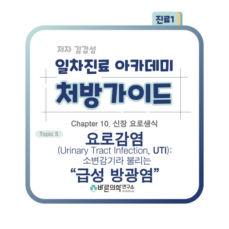  [1차진료 아카데미 처방가이드] 신장요로생식-요로감염(UTI):소변감기라 불리는 "급성 방광염"