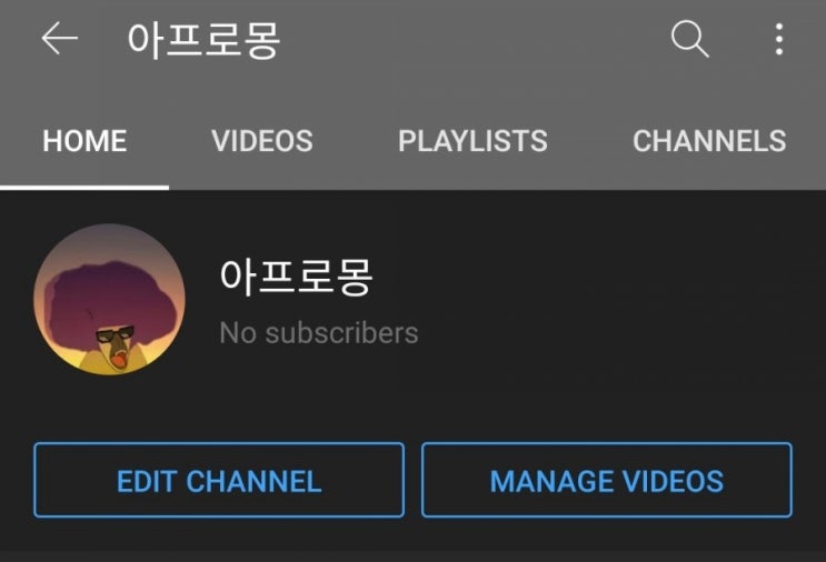  아프로몽 유튜버 데뷔 프로젝트