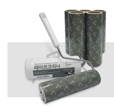  [홈스윗홈] 홈앤미 초강력 사선컷팅 테이프크리너 핸들 + 거치대 + 리필 60회분 12p