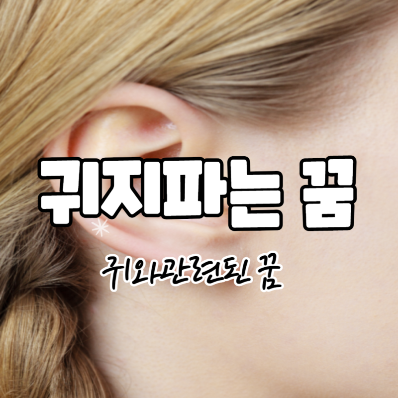 귀지파는꿈, 귓밥파는꿈 12가지 꿈풀이 해몽 알아보기