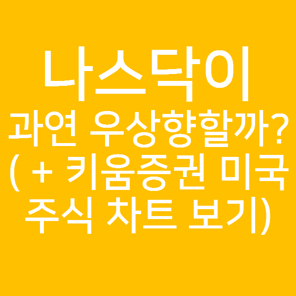  미국주식 대표 나스닥에 투자하면 내 돈 우상향하는 거 맞아요?(feat. 키움 증권)