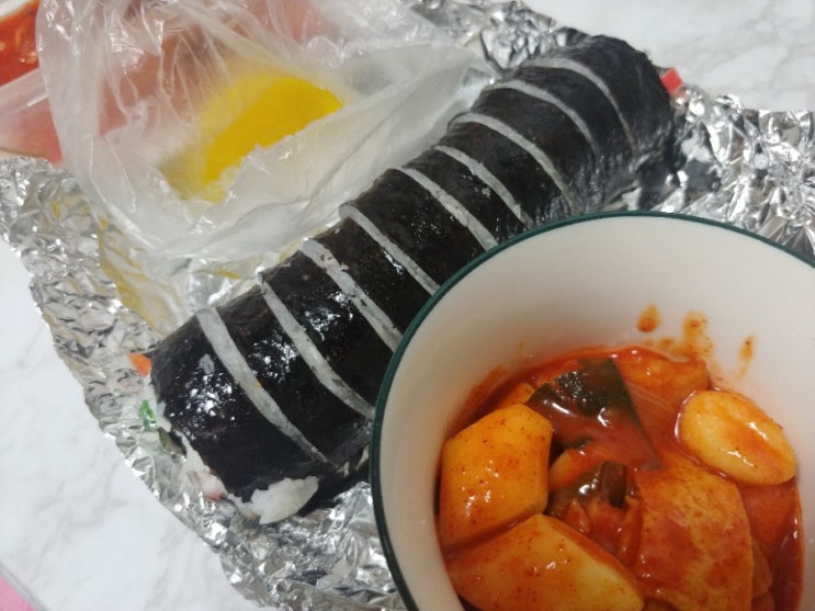  분식포장 김밥타운 참치김밥 // 아파트시장 쌀떡볶이