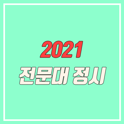 2021 전문대 정시 원서접수 기간, 방법