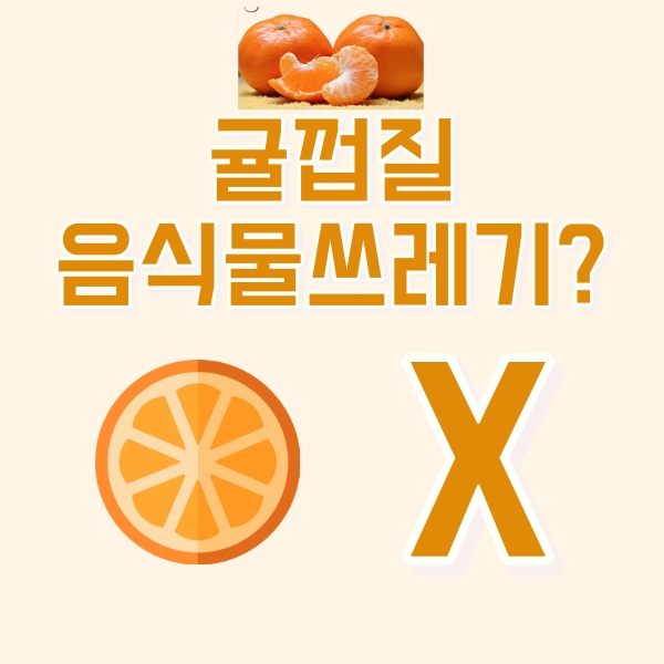  귤껍질 음식물쓰레기인가요?