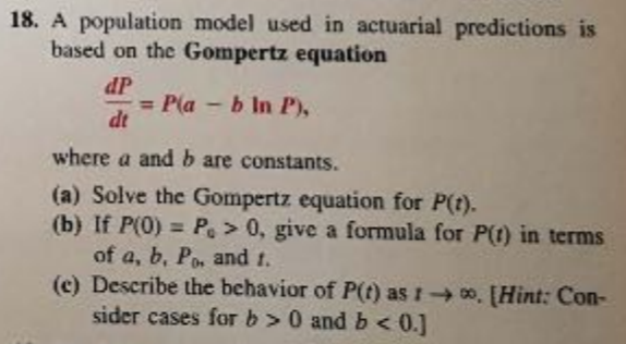 수학적 모델 설계 - 인구 및 온도 변화 분석 (malthusian model, logistic model, least square method, Gompertz equation)