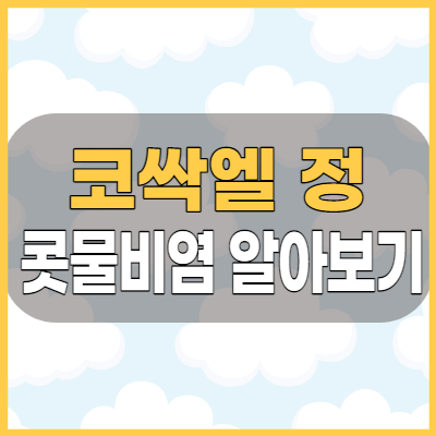  코싹엘정 알러지 항히스타민제 효능과 부작용 알아보기