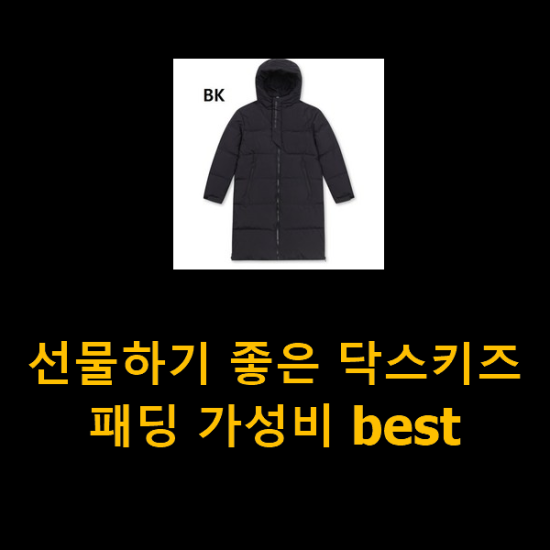  선물하기 좋은 닥스키즈패딩 가성비 best