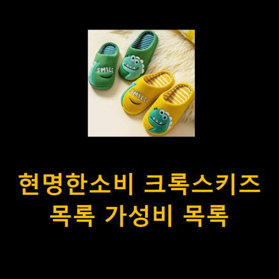  현명한소비 크록스키즈 목록 가성비 목록