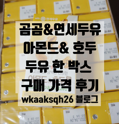 곰곰&연세두유 '아몬드&호두 두유' 한 박스 주문 가격 후기