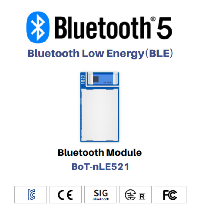[BLE Module] 칩센 BoT-nLE521 블루투스5.0 KC CE FCC TELE SIG 등등 다양한 인증 받은 블루투스 BLE모듈