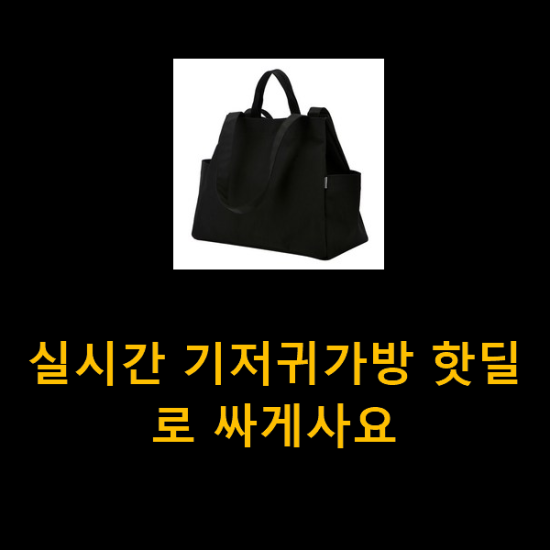  실시간 기저귀가방 핫딜로 싸게사요