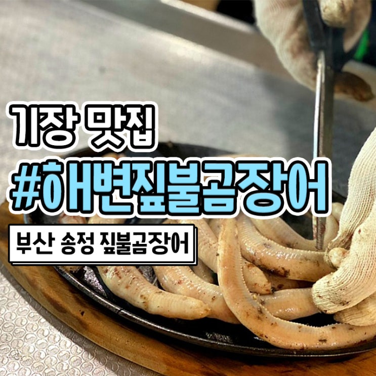 부산 기장 곰장어 송정 해변짚불곰장어에서 곰장어 본연의 맛 느껴봄