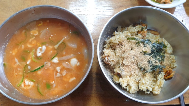  울릉도 맛집, 홍따밥과 오징어내장탕 첫끼는 정애분식