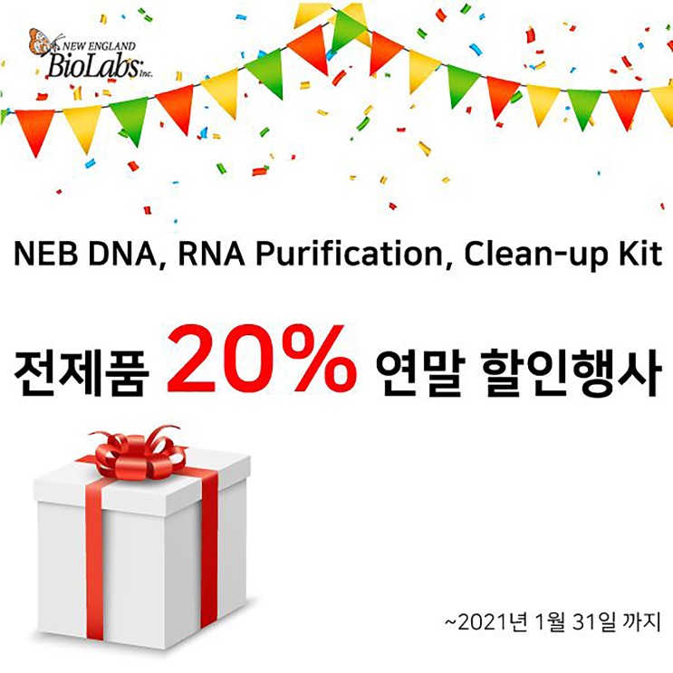 NEB DNA , RNA Purification , Clean up kit 연말 할인 행사를 놓치지 마세요!