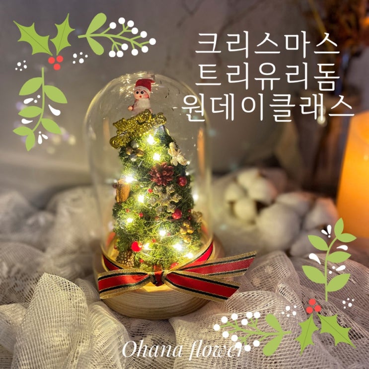 크리스마스 트리 유리돔 원데이클래스 크리스마스 트리 유리돔 원데이클래스