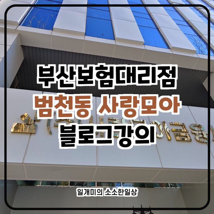 부산 보험대리점 사랑모아에 블로그강의 하러 왔습니다.