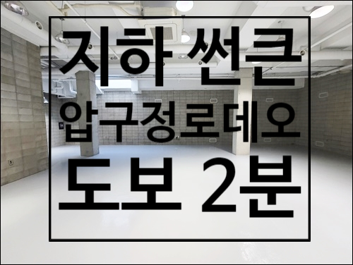  썬큰 있는 압구정 로데오 신사동 지하 스튜디오 임대