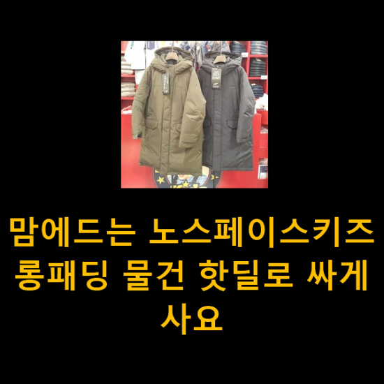  맘에드는 노스페이스키즈롱패딩 물건 핫딜로 싸게사요