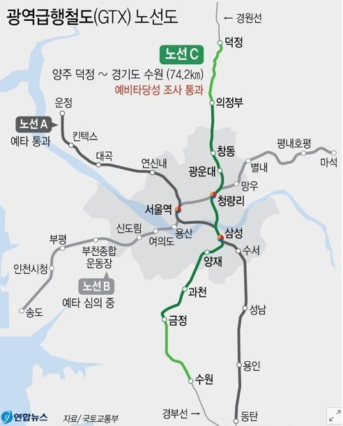  GTX C노선 기재부 민간투자심의 통과 소식! 정차역 추가? 수혜 지역은?