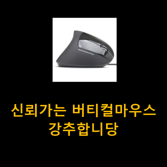 신뢰가는 버티컬마우스 강추합니당