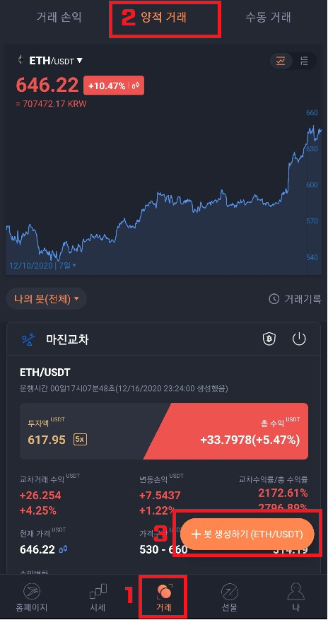  파이넥스(pionex)거래소 - '차익거래봇' 설정 방법