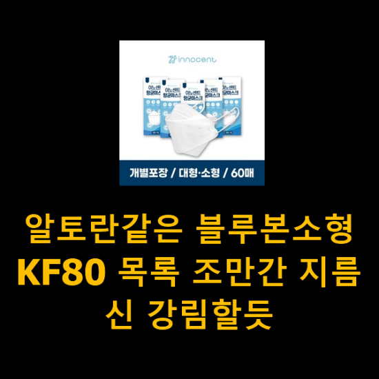  알토란같은 블루본소형KF80 목록 조만간 지름신 강림할듯