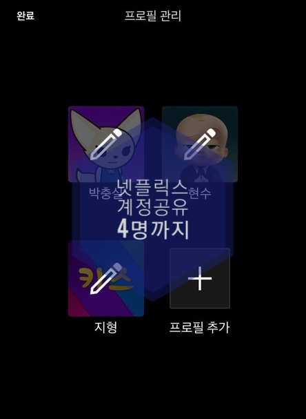  넷플릭스 계정 공유 4명까지