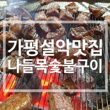  가평설악맛집 나들목숯불구이 #내돈내먹