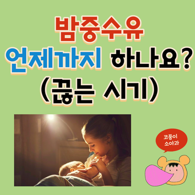  밤중수유 언제까지 하나요?(끊기, 끊는 시기)