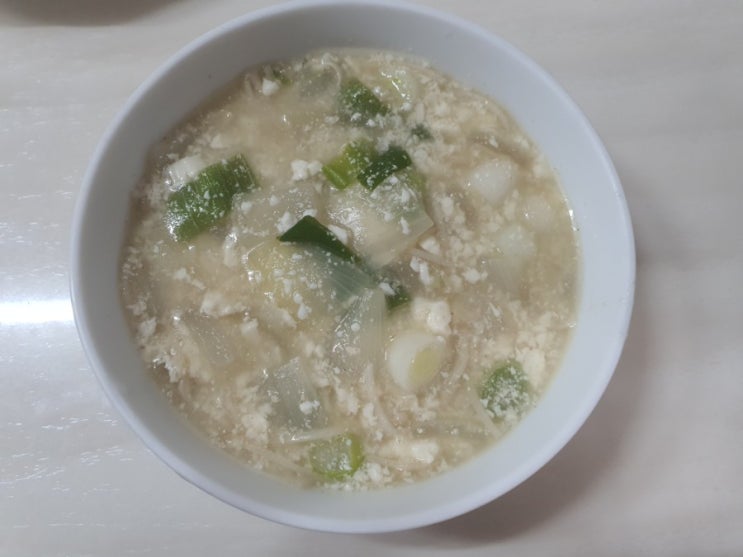 [초보요리]버섯들깨순두부(간편영양건강식)