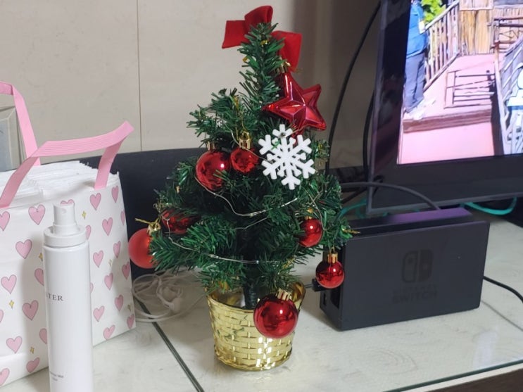  한마음혈액원 헌혈카페에서 헌혈하고 기념품으로 크리스마스 트리를
