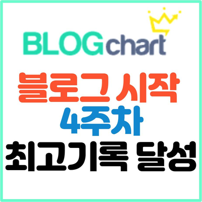  [4주차] 블로그 시작 4주차, 최고기록 달성